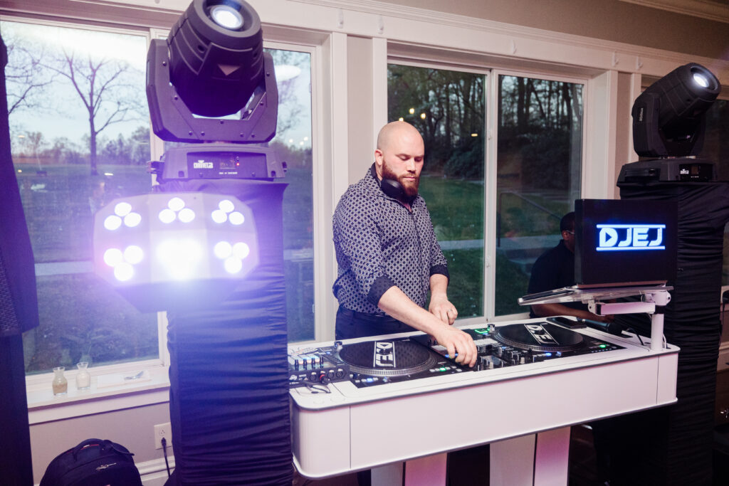 This is a photo of a DJ at a wedding.